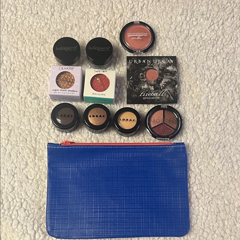 LORAC and Bellápierre Eyeshadow Set with Blue Pouch